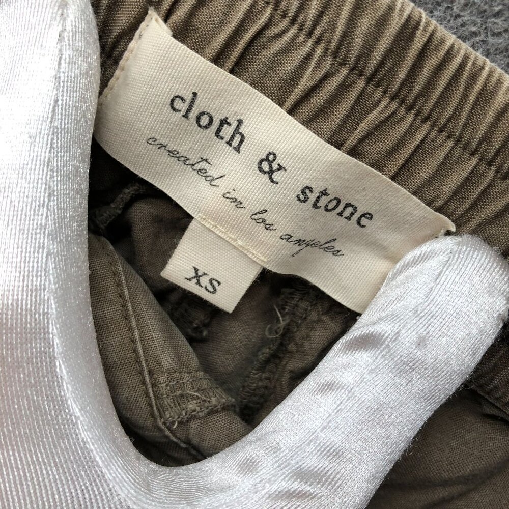 Cloth & Stone Lyocell Cargo Jogger Pants Womens XS Mid Rise Light Brown Beige - Picture 8 of 10